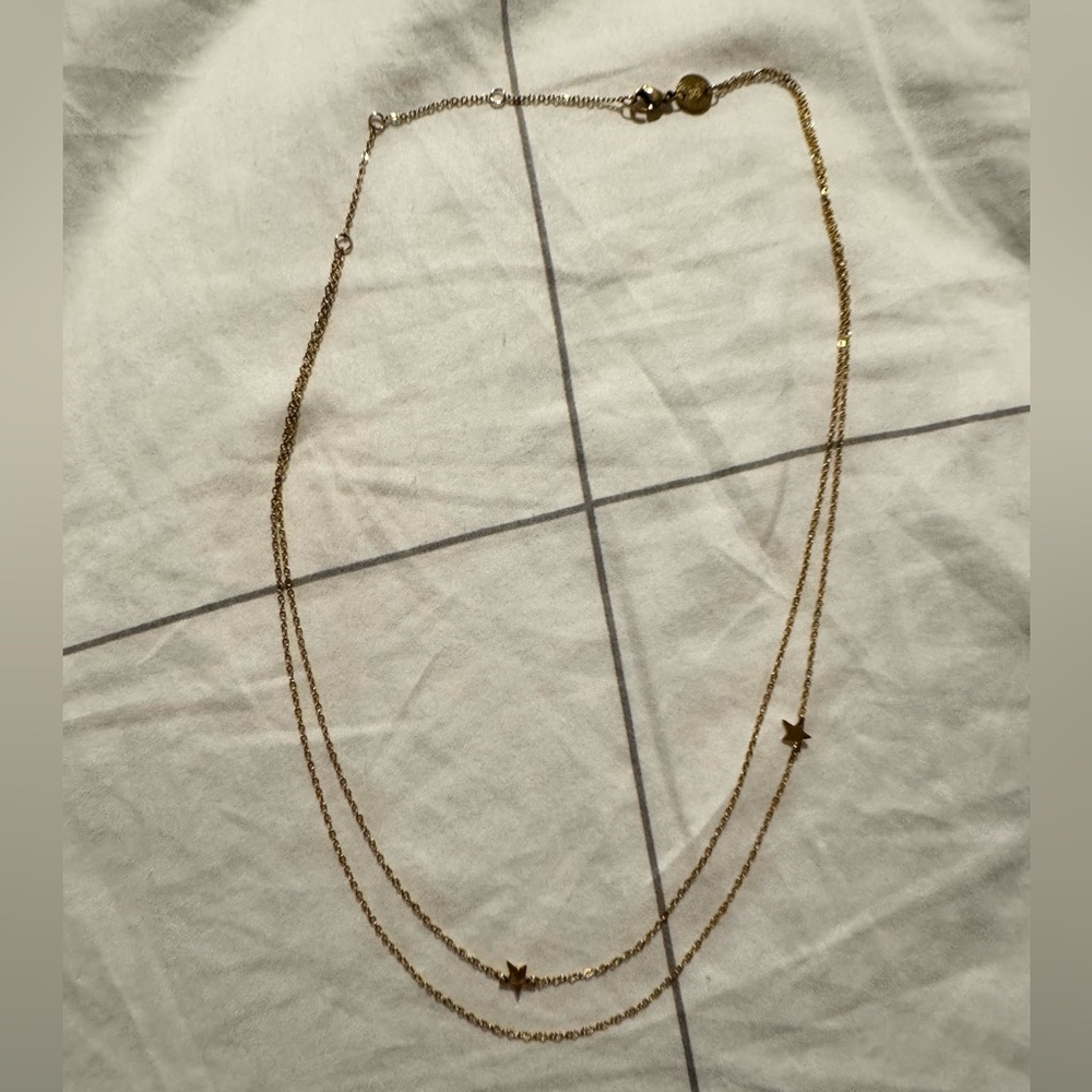 Chic Gold Star Double Layer Necklace